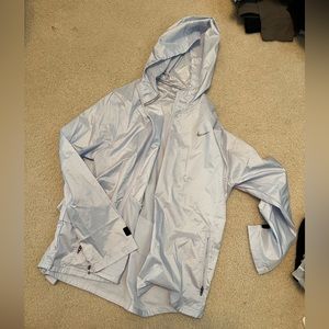 Nike running jacket. Light blue, windbreaker material. Size XL